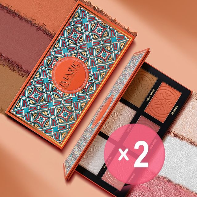 IMAGIC-Highlight Blush Contour Comprehensive Palette 2pcs Bundle Set