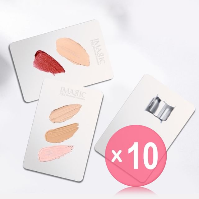 IMAGIC-Ring Stainless Steel Makeup Mixing Palette 10pcs Bundle Set