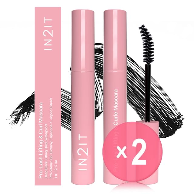 IN2IT-Pro-Lash Lifting Curl Mascara Eclipse Black 2pcs Bundle Set