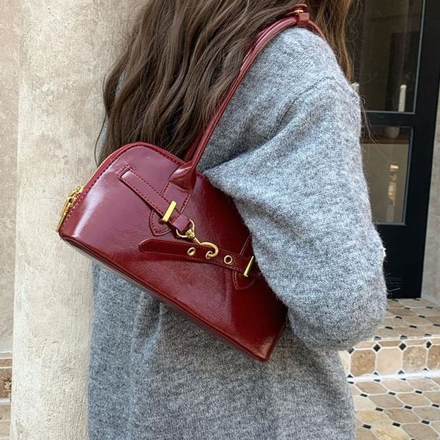 Indenis-Buckled Shoulder Bag