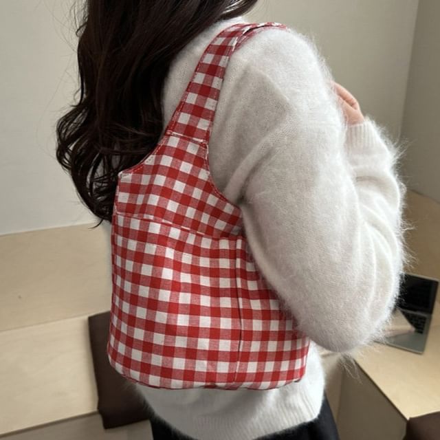 Indenis-Gingham Tote Bag