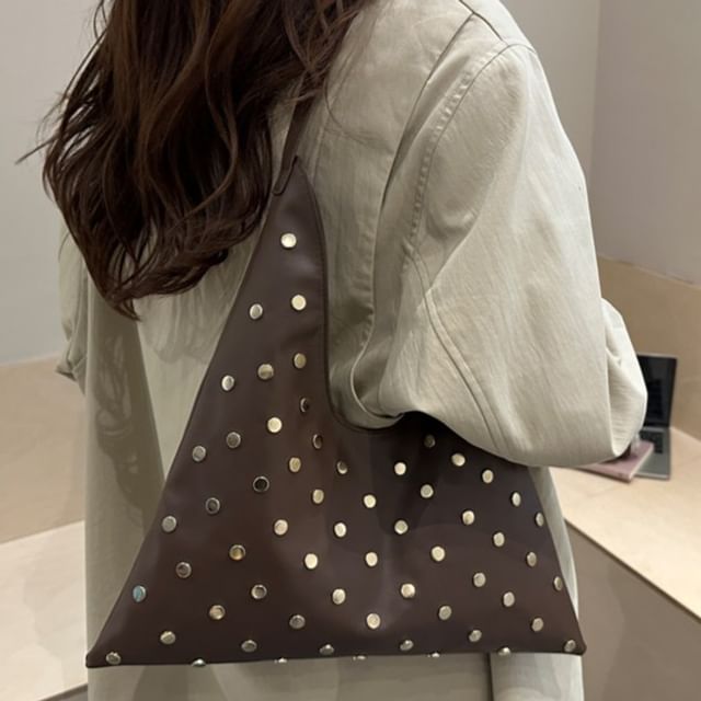 Indenis-Studded Shoulder Bag