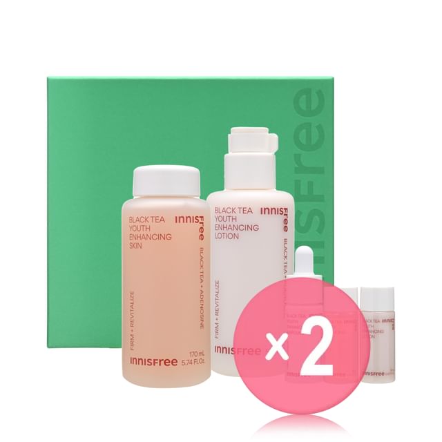 innisfree-Black Tea Youth Enhancing Skin Care Set 2pcs Bundle Set