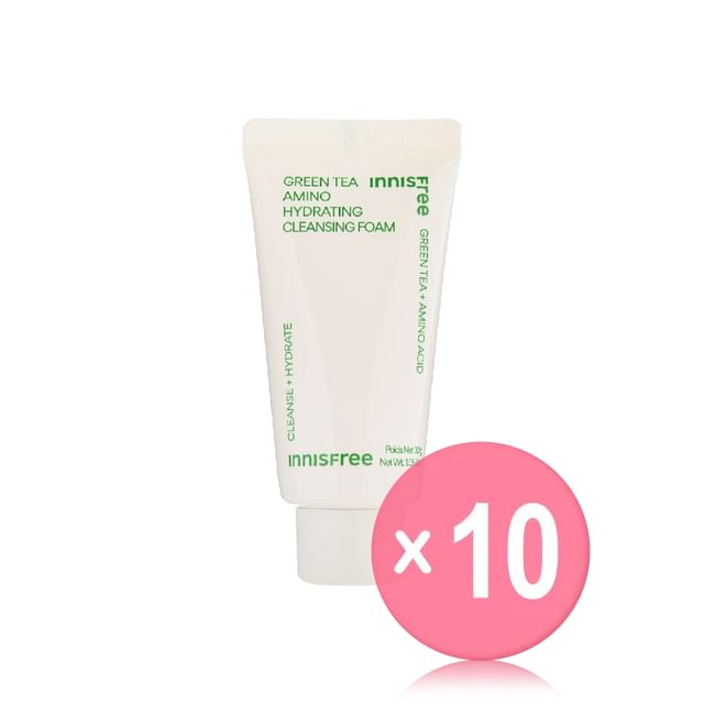 innisfree-Green Tea Amino Hydrating Cleansing Foam Mini 10pcs Bundle Set