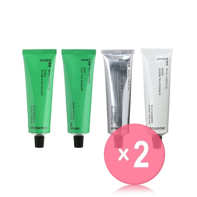 innisfree-Isle Number Hand Cream - 4 Types 2pcs Bundle Set