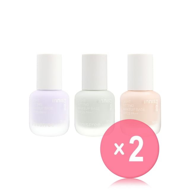 innisfree-Light Fitting Makeup Base - 3 Colors 2pcs Bundle Set