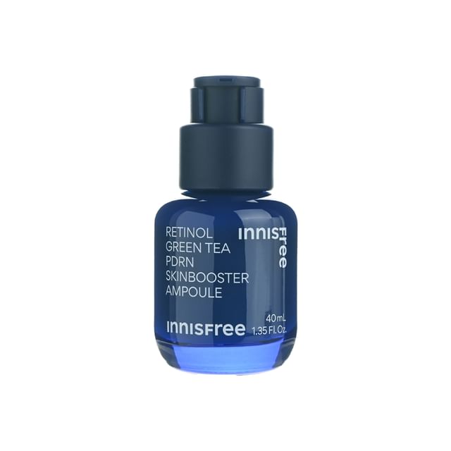 innisfree-Retinol Green Tea PDRN Skin Booster Ampoule Jumbo - Ampola Booster Facial com Retinol Chá Verde e PDRN-40 Ml