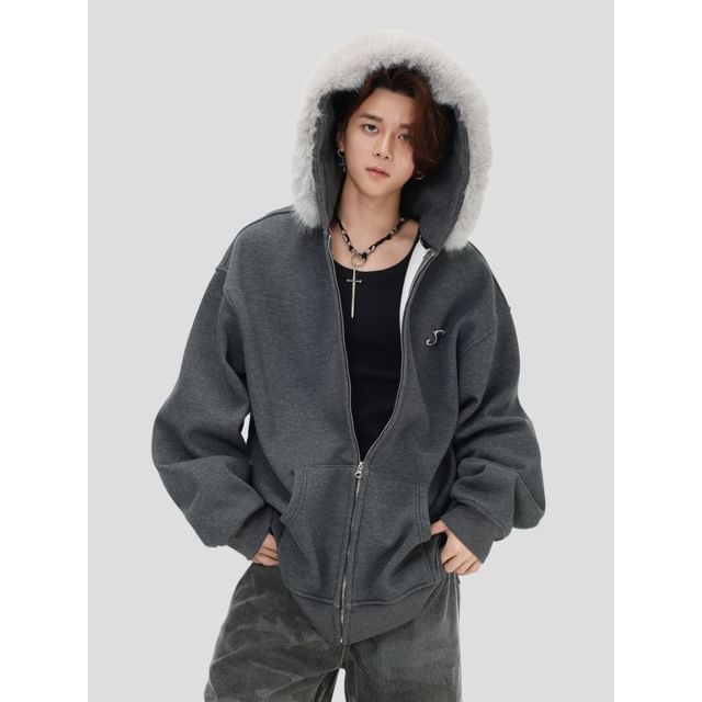INStudio-Faux Fur Zip-Up Parka
