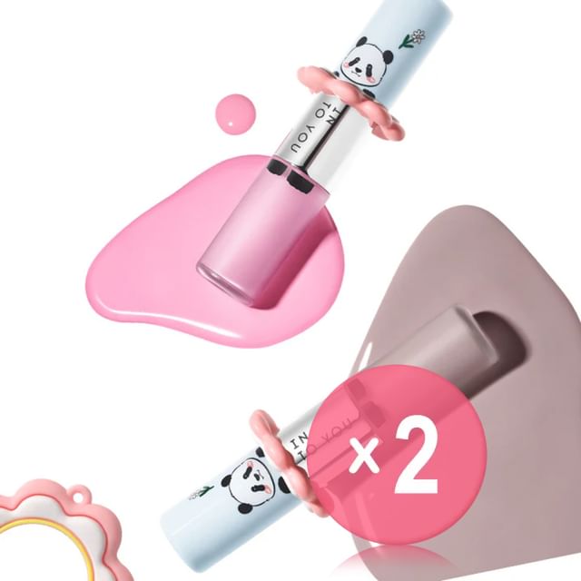 INTO YOU-M Lan Panda Blush Highlight Duo - 4 Colors 2pcs Bundle Set