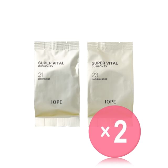 IOPE-Super Vital Cushion EX Refill Only - 2 Colors 2pcs Bundle Set