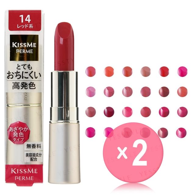ISEHAN-Kiss Me Ferme Proof Shiny Rouge 2pcs Bundle Set