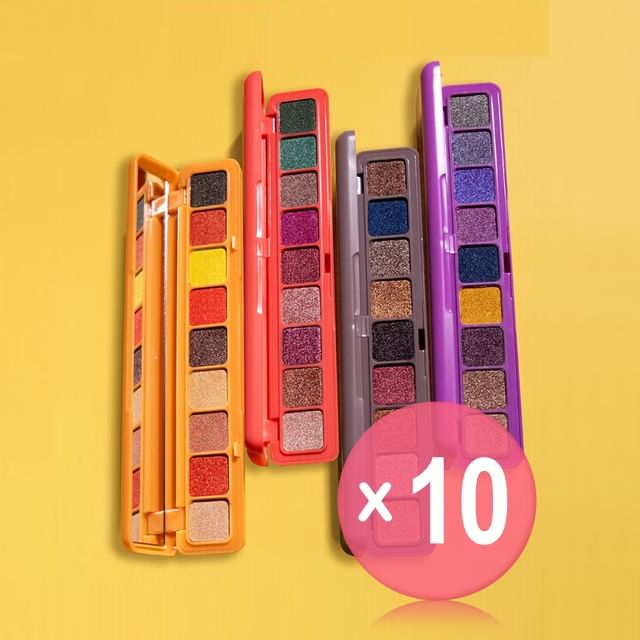 J-Cat-Sweet Tooth 9 Shadow Palette Bar - 4 Types 10pcs Bundle Set