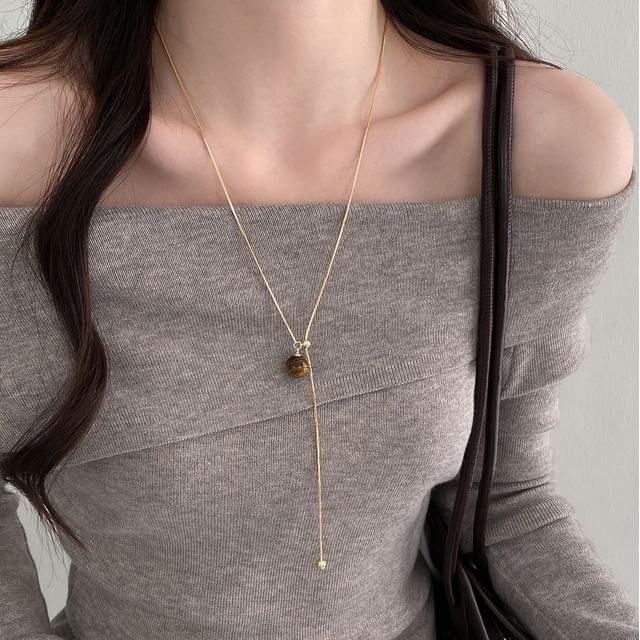 Jael-Beaded Lariat Necklace