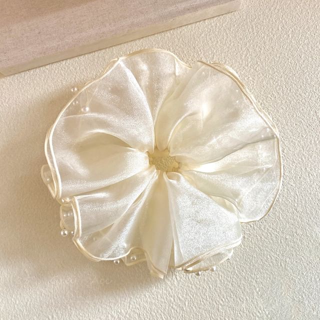 Jael-Beaded Sheer Scrunchie