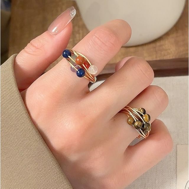 Jael-Beaded Wire Ring