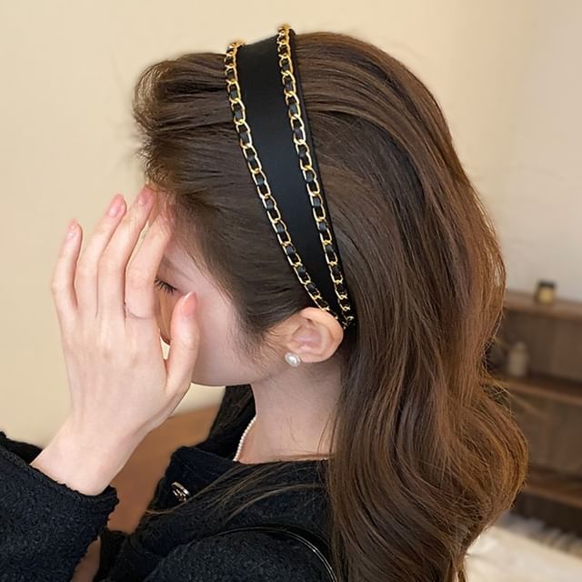 Jael-Chained Trim Thick Headband