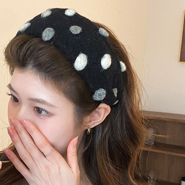 Jael-Dotted Fleece Headband