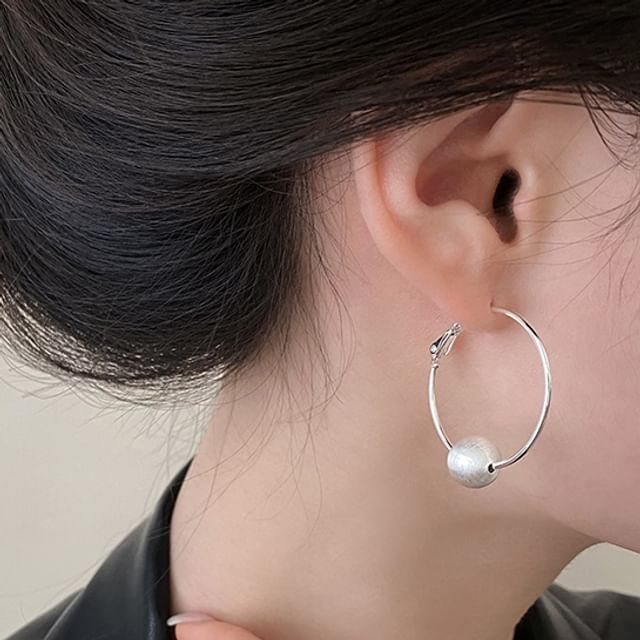 Jael-Faux Pearl Hoop Earring
