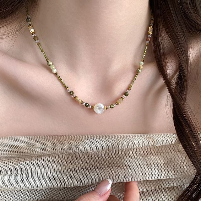 Jael-Gemstone Beaded Necklace