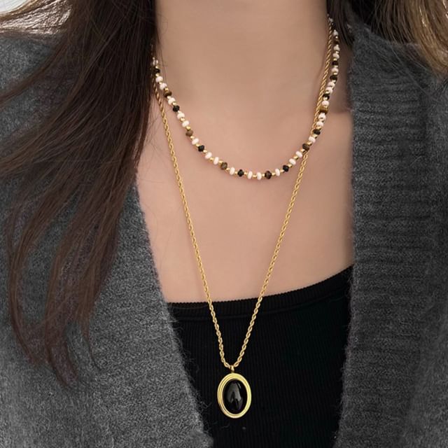 Jael-Gemstone Pendant Necklace