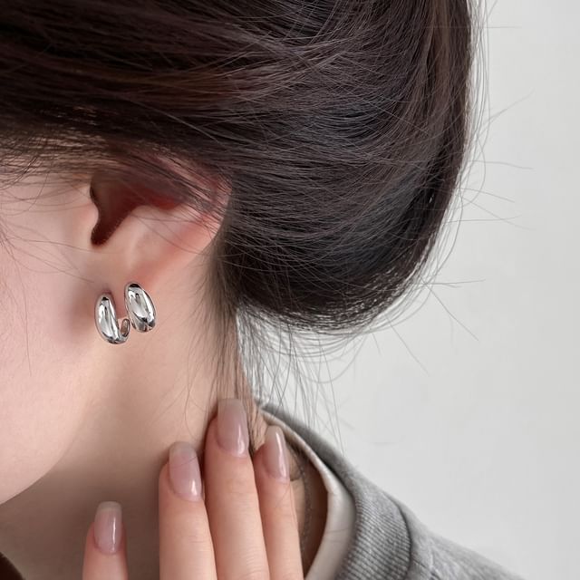 Jael-Glossy Open Hoop Earring