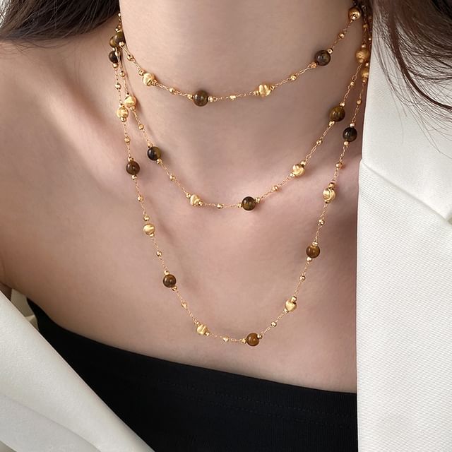 Jael-Layered Station Necklace