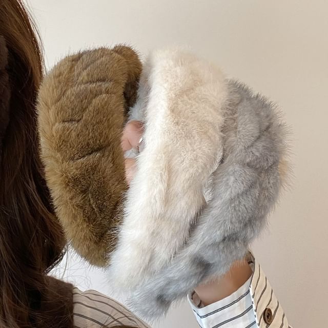 Jael-Plain Chenille Wide Headband