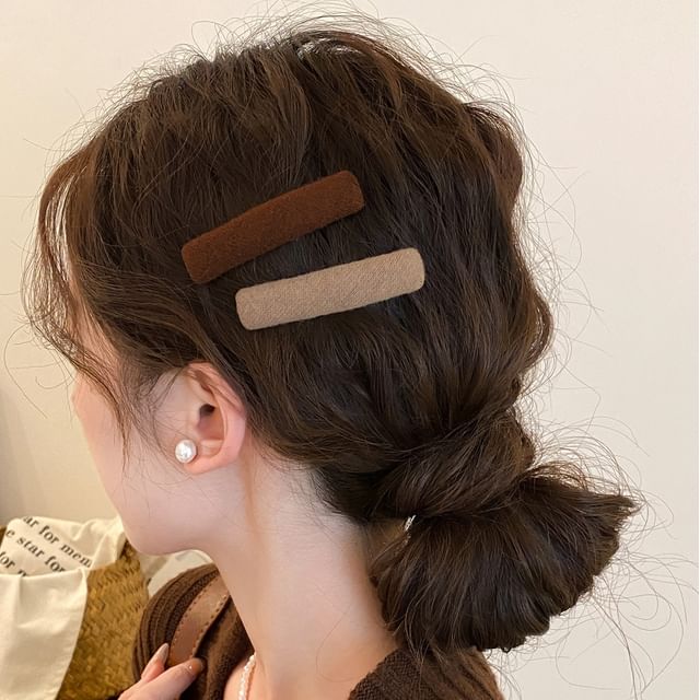 Jael-Plain Flocking Hair Clip