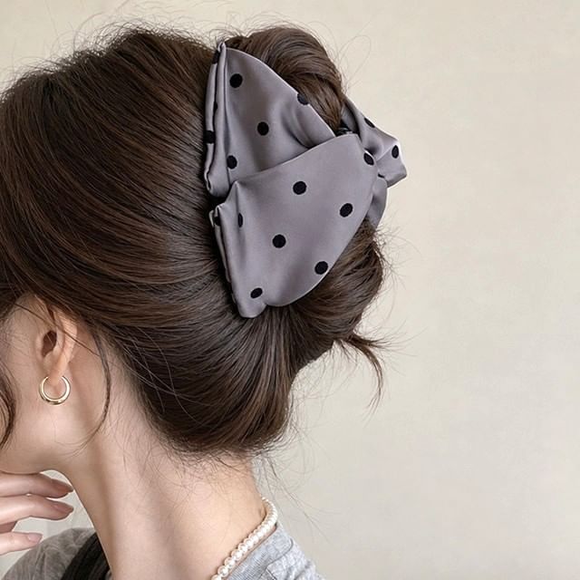 Jael-Polka Dot Fabric Hair Claw
