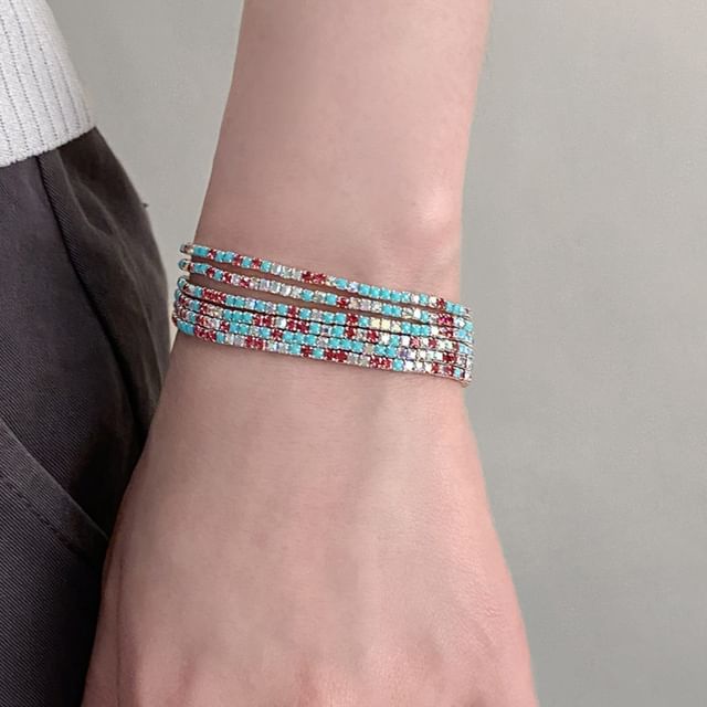 Jael-Rhinestone Layered Bracelet