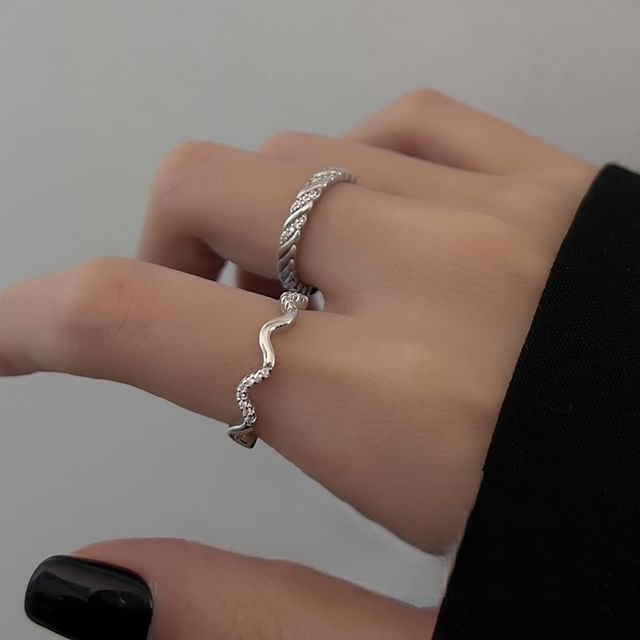 Jael-Rhinestone Open Ring