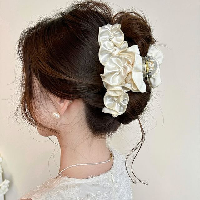 Jael-Satin Ruffled Hair Claw