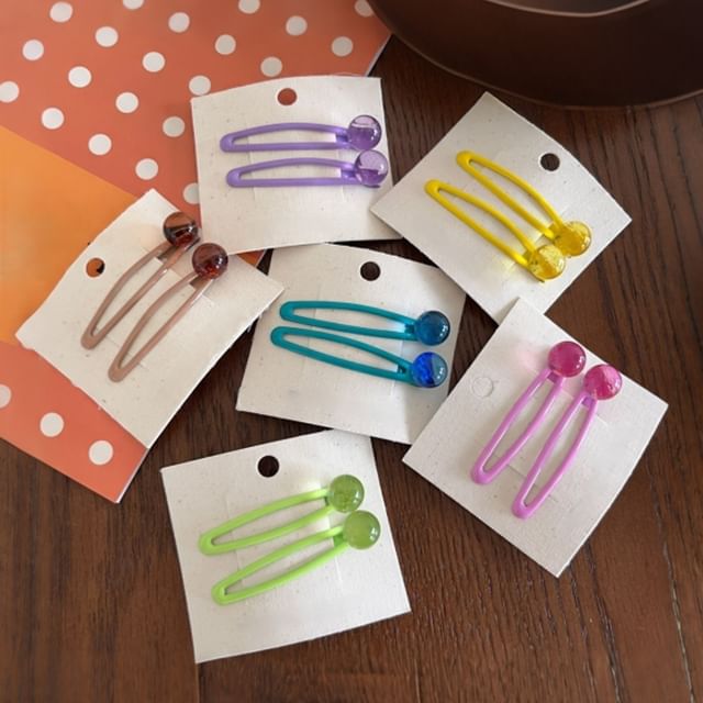 Jael-Translucent Bead Hair Clip