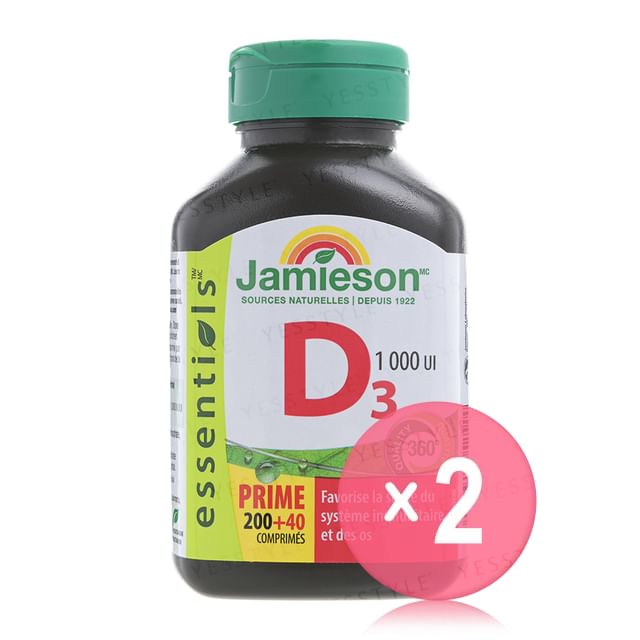 Jamieson-Vitamin D3 1000IU Tablet 2pcs Bundle Set
