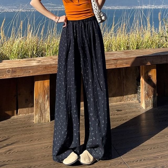 Jaqmine-High Waist Wide Leg Pants