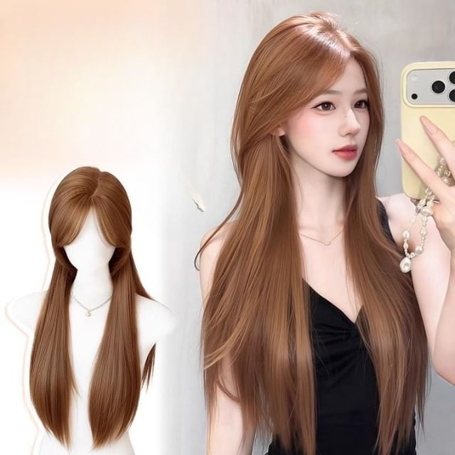Jasmintinea-Long Full Wig - Straight with Hair Net