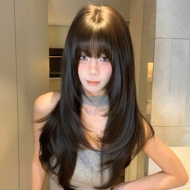 Jasmintinea-Long Full Wig - Straight with Hair Net