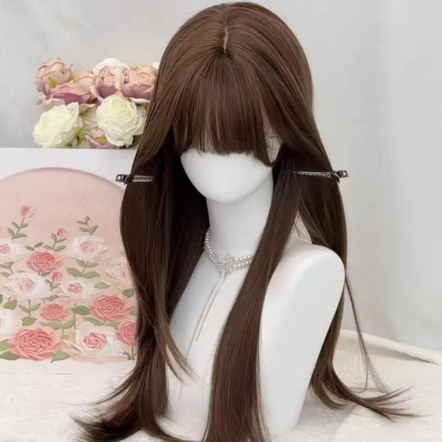 Jasmintinea-Long Full Wig - Straight with Hair Net