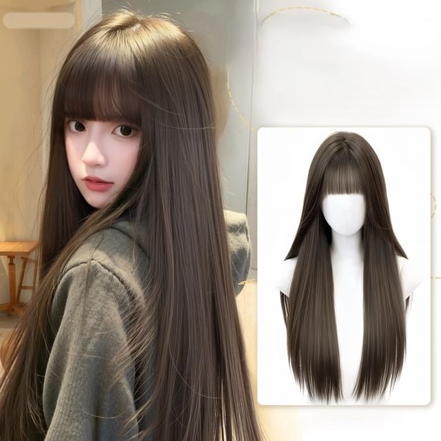 Jasmintinea-Long Full Wig - Straight with Hair Net
