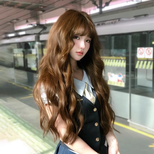 Jasmintinea-Long Full Wig - Wavy with Hair Net