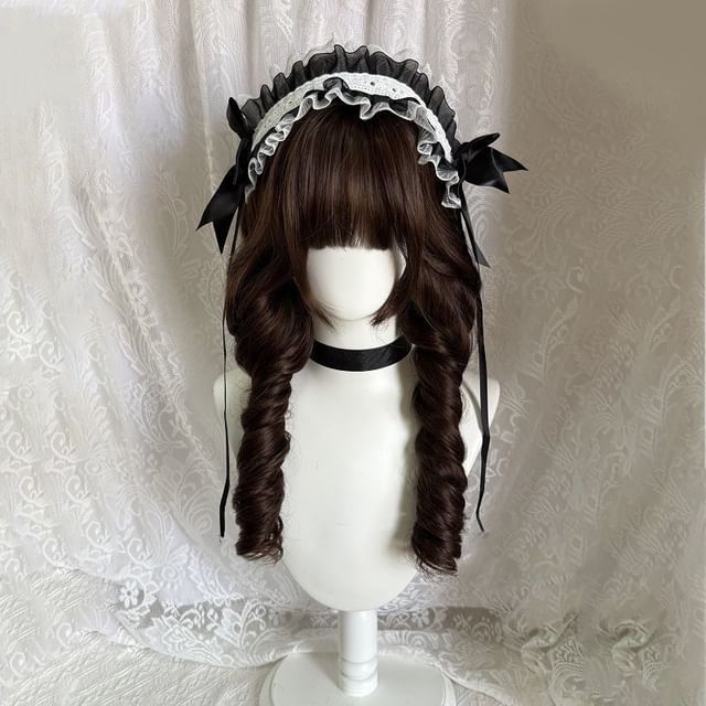 Jasmintinea-Set Long Full Wig - Wavy Wig Cap