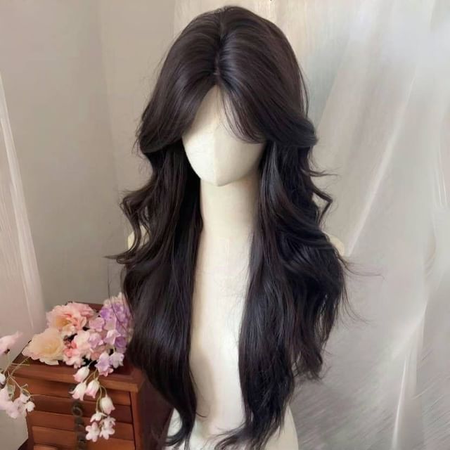 Jasmintinea-Set Long Full Wig - Wavy Wig Cap
