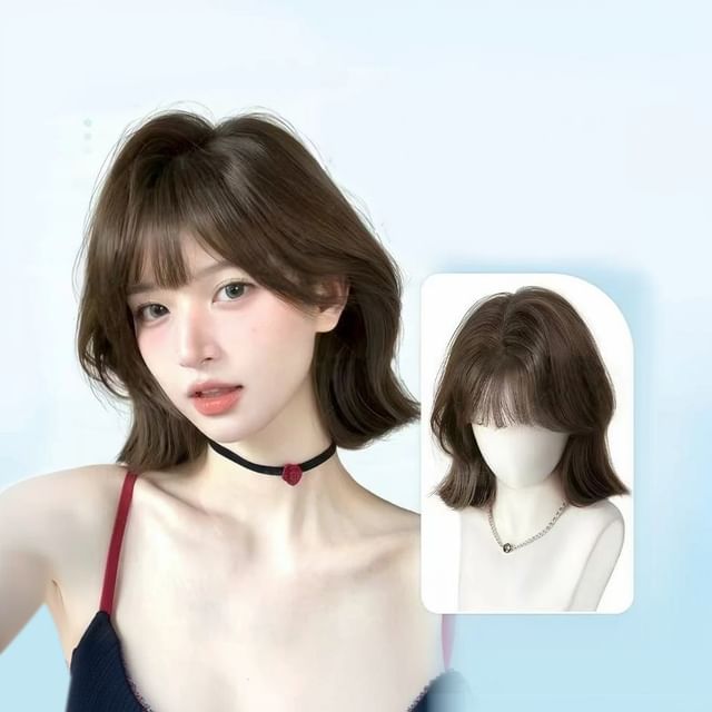 Jasmintinea-Set Short Full Wig - Bob Wig Cap