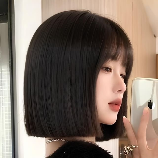 Jasmintinea-Short Full Wig - Bob with Hair Net