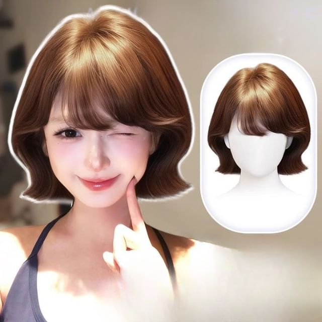Jasmintinea-Short Full Wig - Wavy with Hair Net
