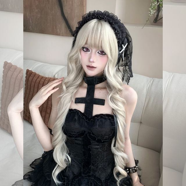 Jellyfish-Lace Veil Long Full Wig - Wavy
