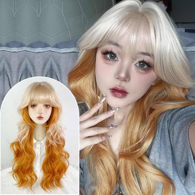 Jellyfish-Long Full Wig - Wavy Gradient