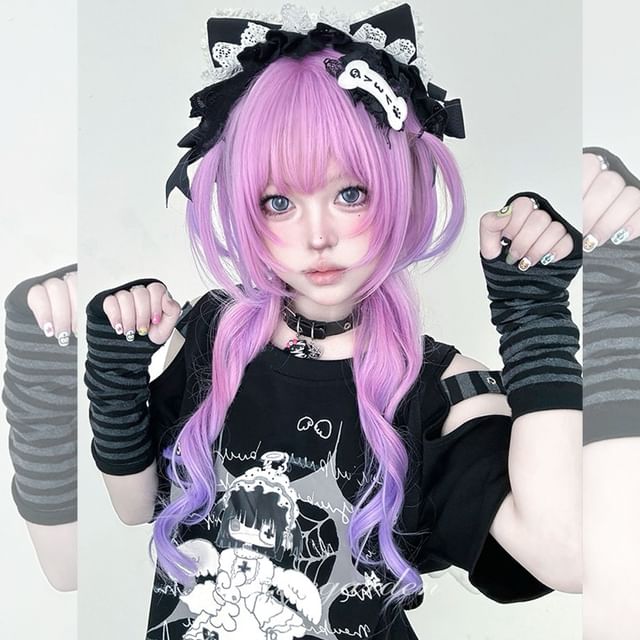 Jellyfish-Long Full Wig - Wavy Gradient