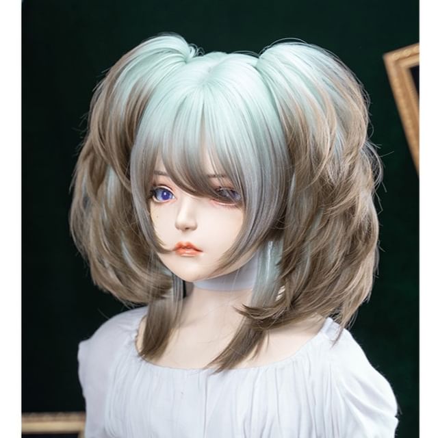 Jellyfish-Medium Full Wig - Gradient Pigtail
