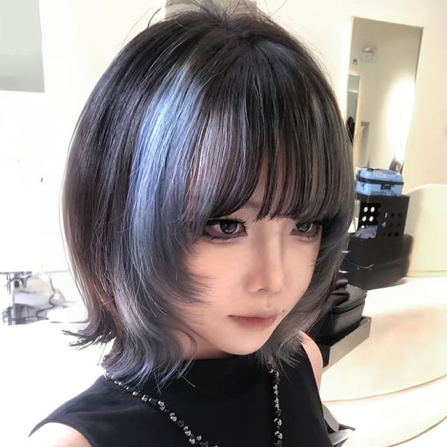 Jellyfish-Short Full Wig - Bob Highlight
